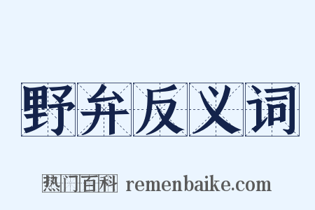野弁反义词是什么意思的图片